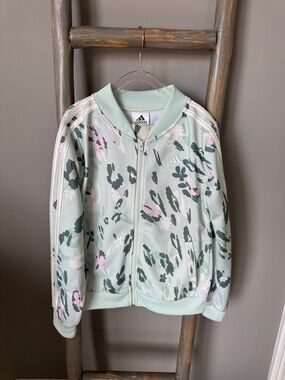 adidas Pastel Mint Floral Print Track Jacket